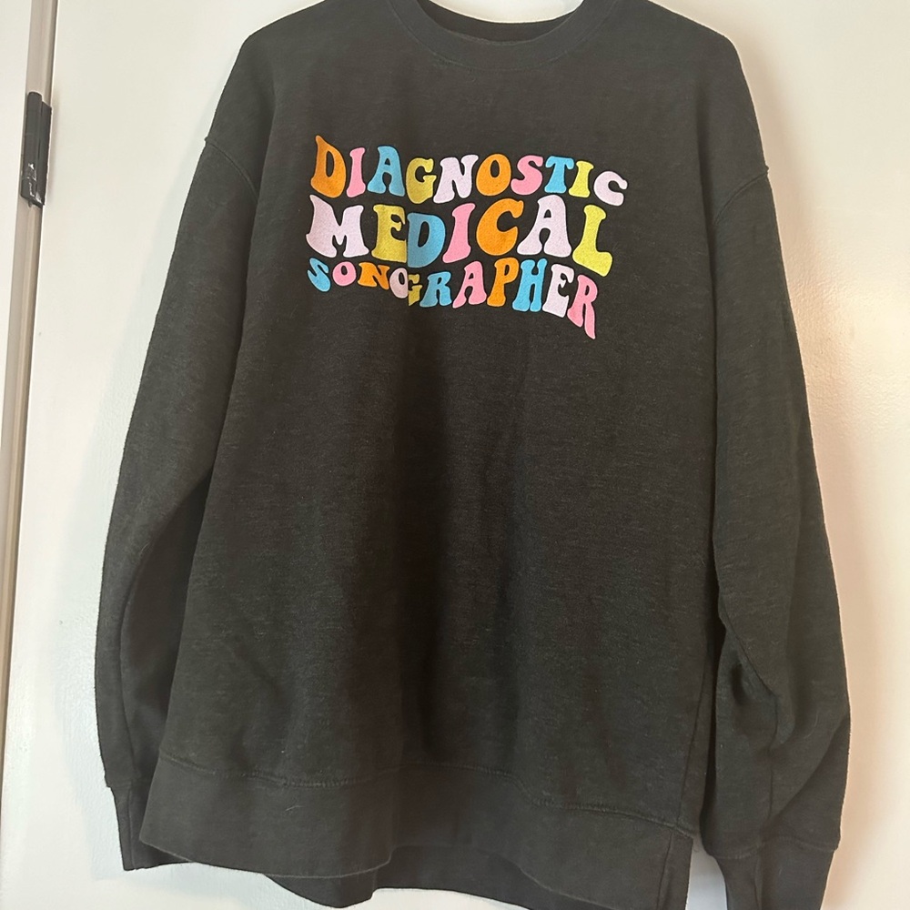 Colorful Diagnostic Medical Sonographer Graphic Crewneck